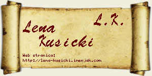 Lena Kusicki vizit kartica